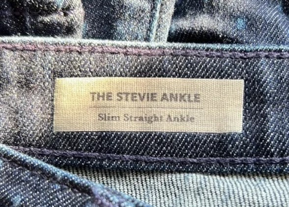 AG Adriano Goldschmied The Stevie Ankle Slim Straight Jeans Polka Dot 28R