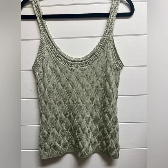 White House Black Market Diamond Stitch Sweater Tank