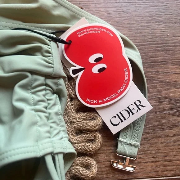 Cider SOLID CRISS CROSS SWIMSUIT MEDIUM