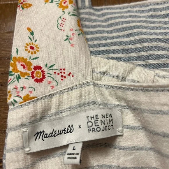 Madewell x The New Denim Project Patchwork Jumpsuit Large