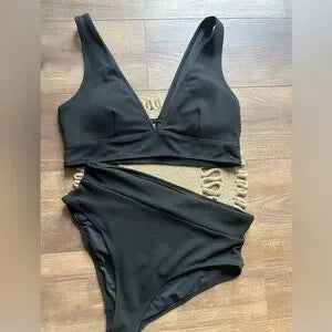 Old Navy Black Bikini Ribbed XL