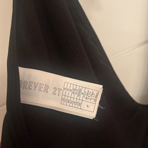 Forever 21 Fringe One Piece Black Swimsuit Medium