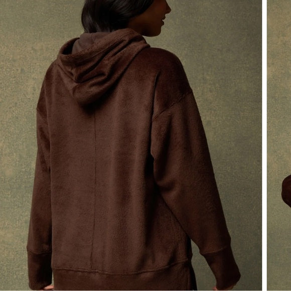 Fabletics Cozy Cord Oversized Hoodie Cacao Small