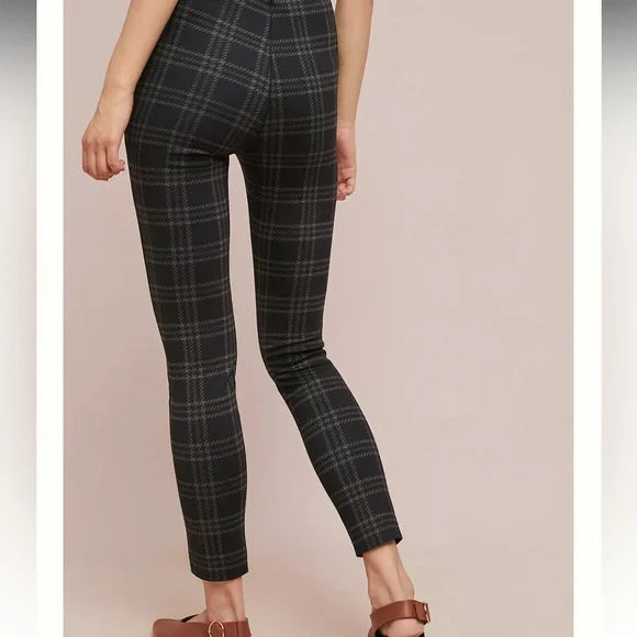 Sanctuary x Anthropologie Pin Tuck Plaid Leggings XS