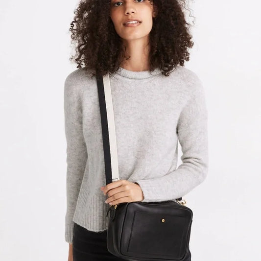 Madewell Women’s Fulton Wool Alpaca Cozy Rolled Crewneck Sweater XS