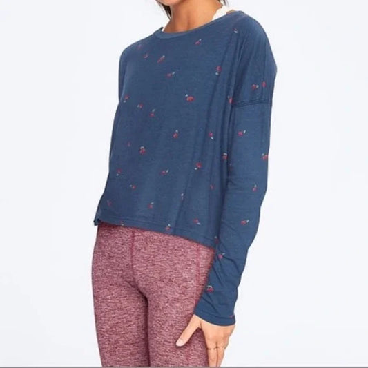 Pink Victoria Secret Long Sleeve Cropped Tee