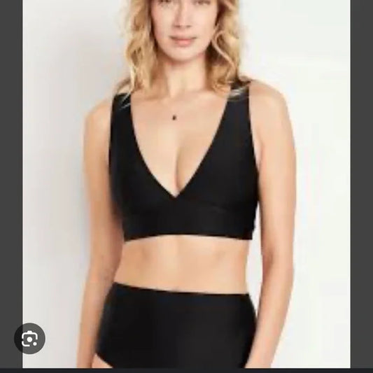 Old Navy Black Bikini Ribbed XL