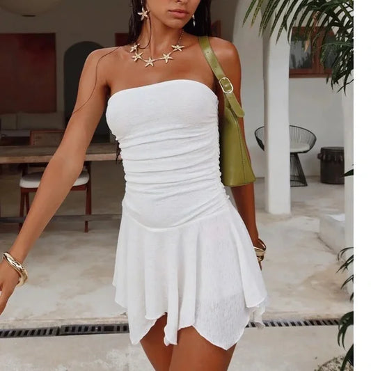 Princess Polly Minxie Strapless Playsuit White Size 0