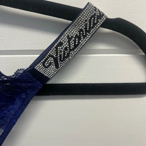 Victoria’s Secret Bombshell Lace Thong Rhinestone Sides BNWT
