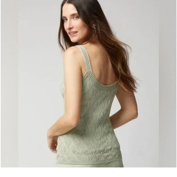 White House Black Market Diamond Stitch Sweater Tank