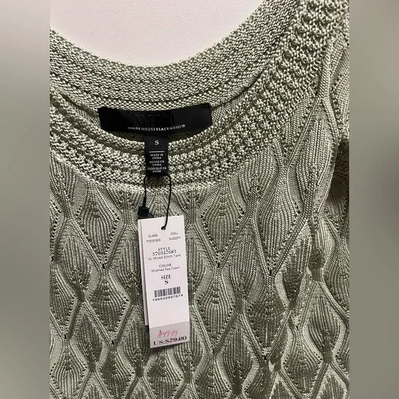 White House Black Market Diamond Stitch Sweater Tank