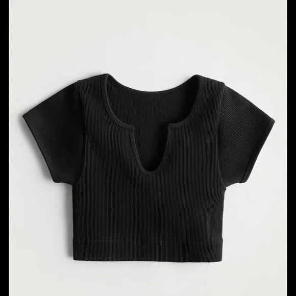 Gilly Hicks Ribbed Crop Top Small
