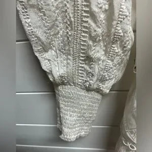 HEMANT AND NANDITA Veda Quilted Dress in Off White Large