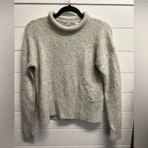 Madewell Women’s Fulton Wool Alpaca Cozy Rolled Crewneck Sweater XS
