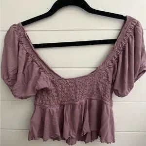 Urban Outfitters Angelo Smocked Bodice Puff Sleeve Top
