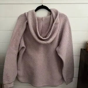 VICTORIAS SECRET PINK SHERPA HALF ZIP HOODIE