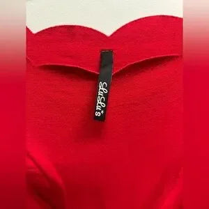 Lulus Tip the Scallops Red Scalloped Skater Dress