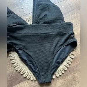 Old Navy Black Bikini Ribbed XL