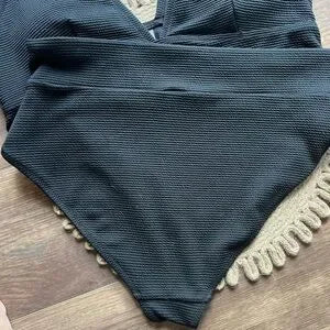 Old Navy Black Bikini Ribbed XL