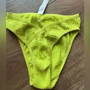 Out From Under Bikini Bottom Green/Yellow Medium