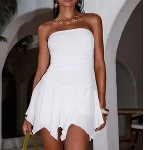 Princess Polly Minxie Strapless Playsuit White Size 0