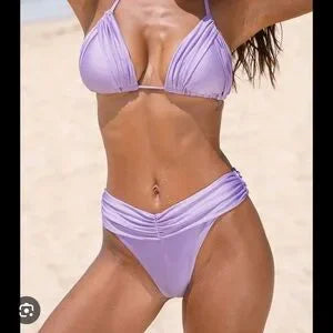 Berlook Purple Ruched Bikini BNWT