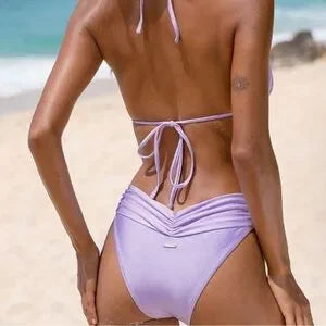 Berlook Purple Ruched Bikini BNWT